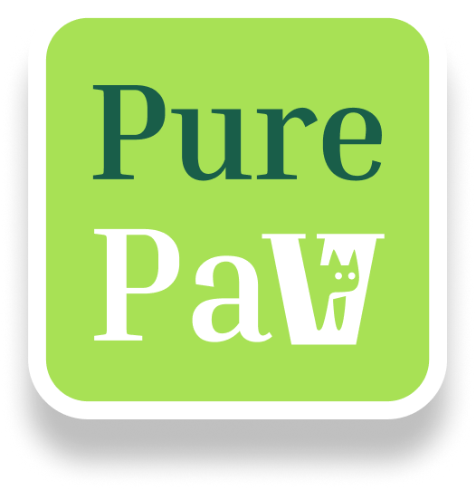 字母 W 融入 Messy Cat King 轮廓的 PurePaw 标志